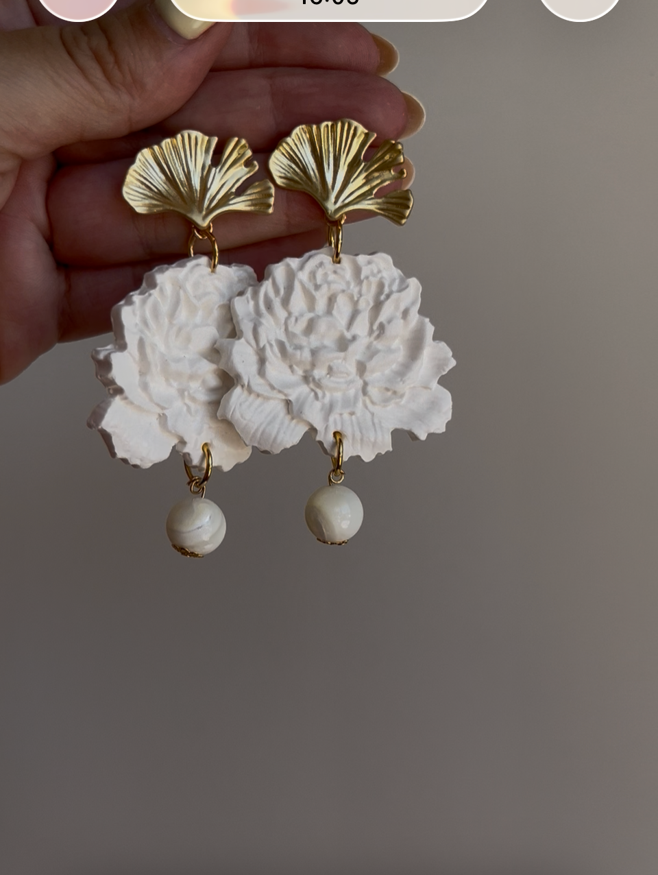 Pendientes Clavel Oro