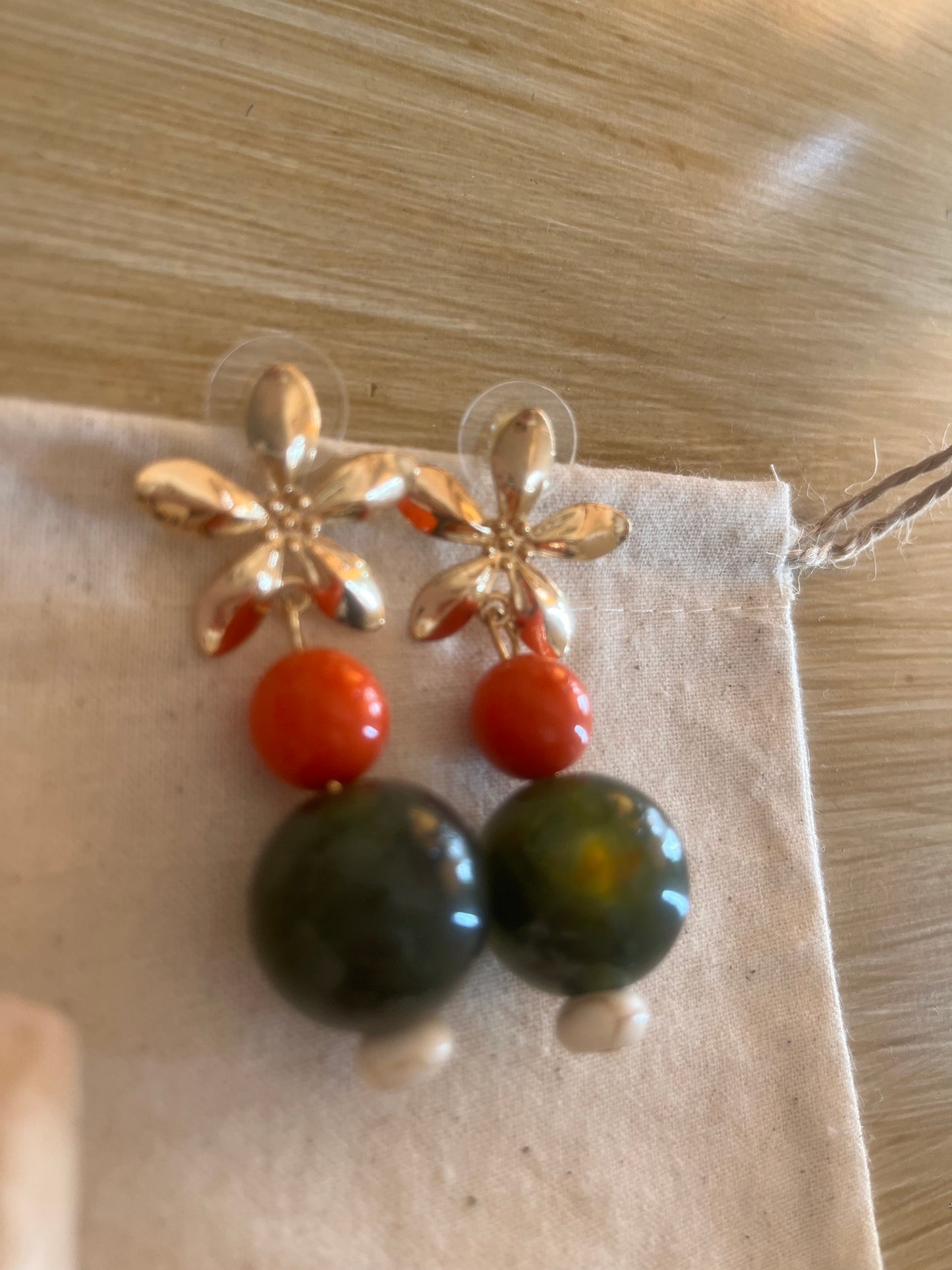 Pendientes Jazmín verde