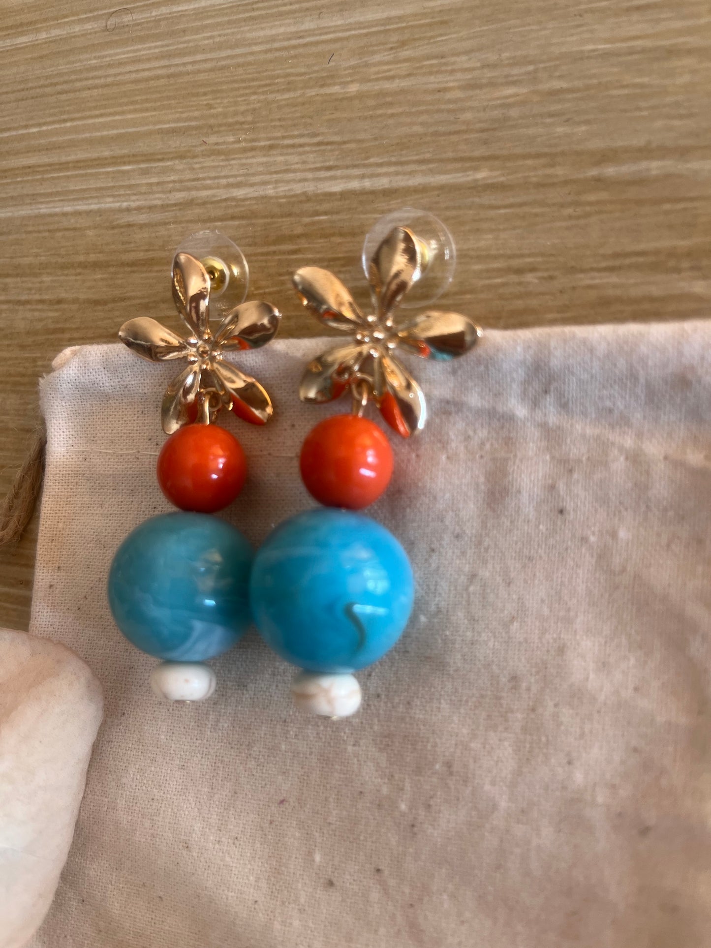 Pendientes Jazmín turquesa