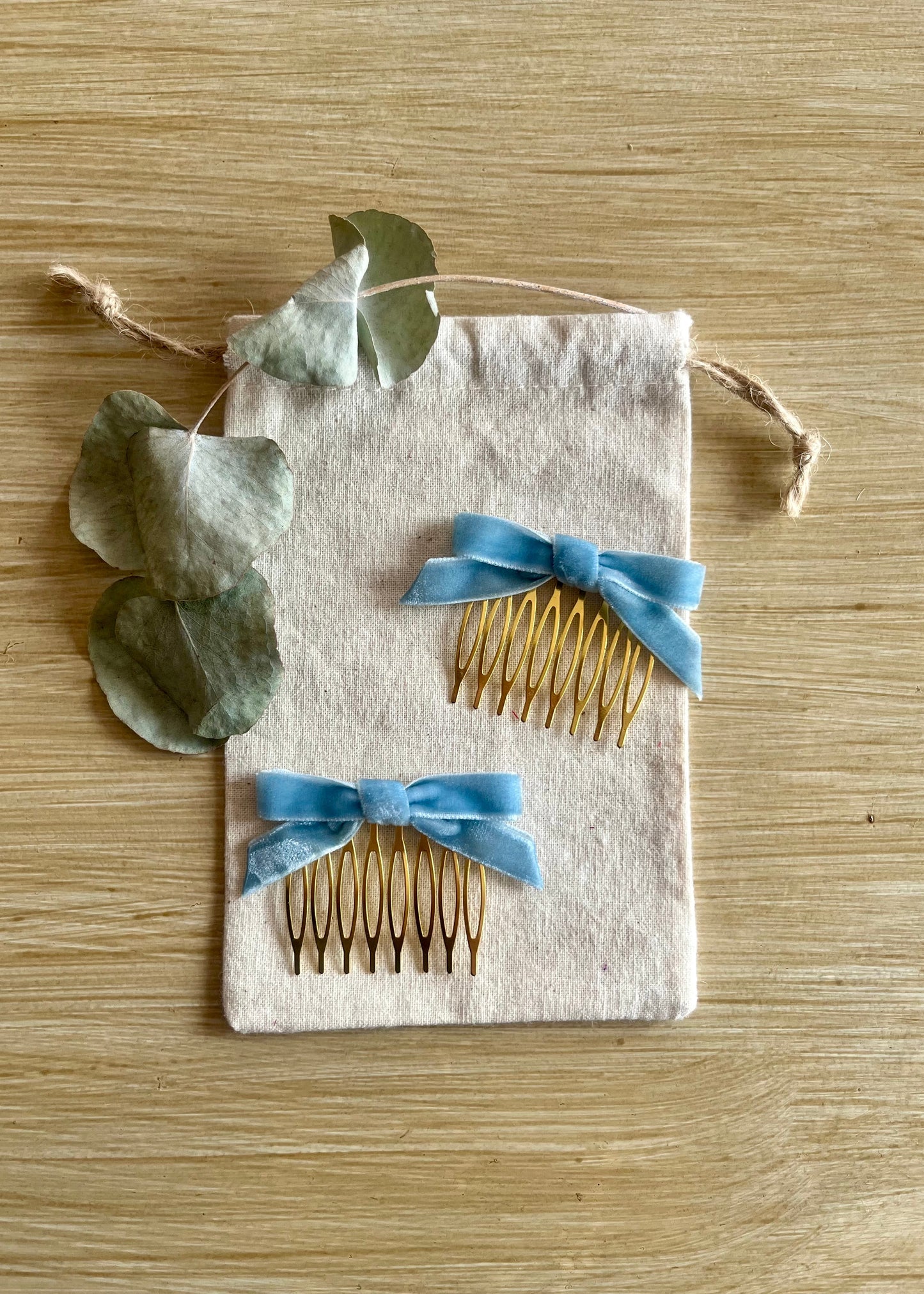 Peinas Lazo Terciopelo Azul