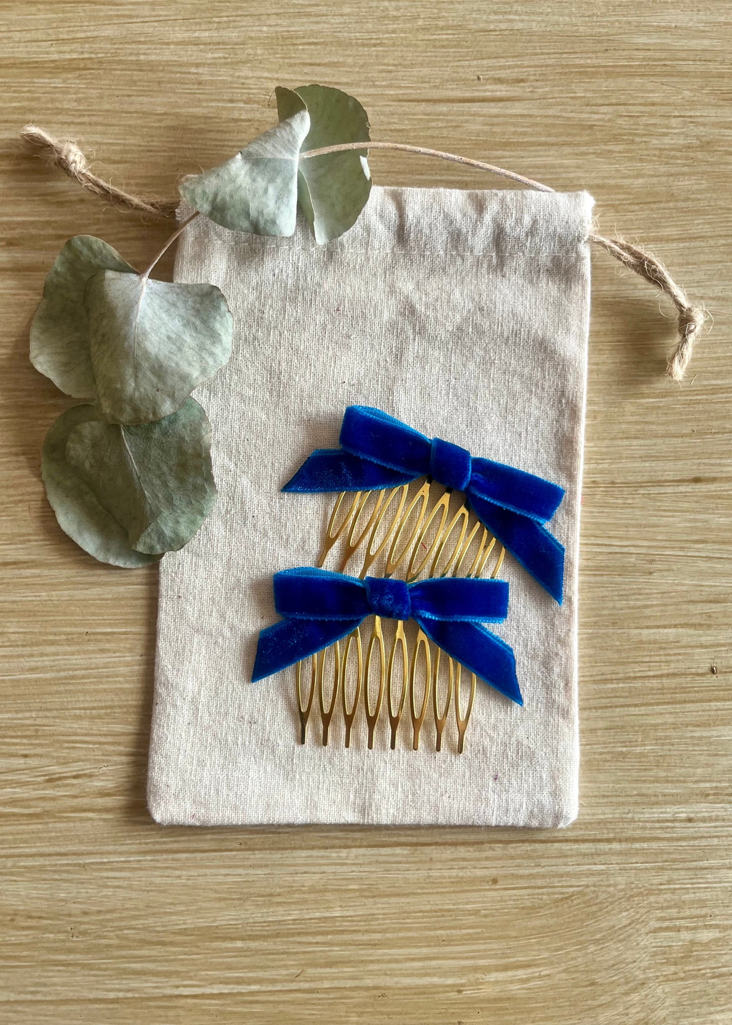 Peinas Lazo Terciopelo Marino