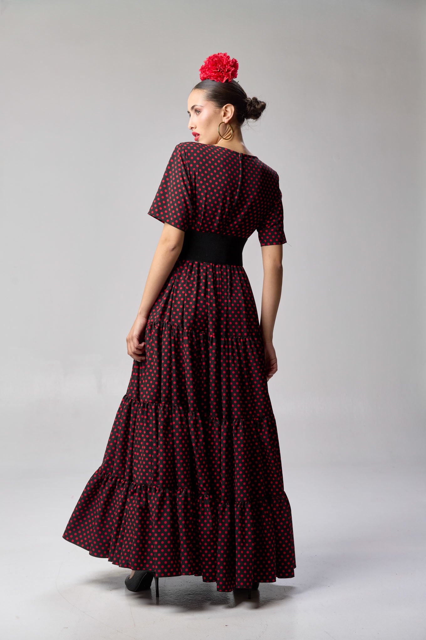 Vestido Rosa María Lunar Rojo