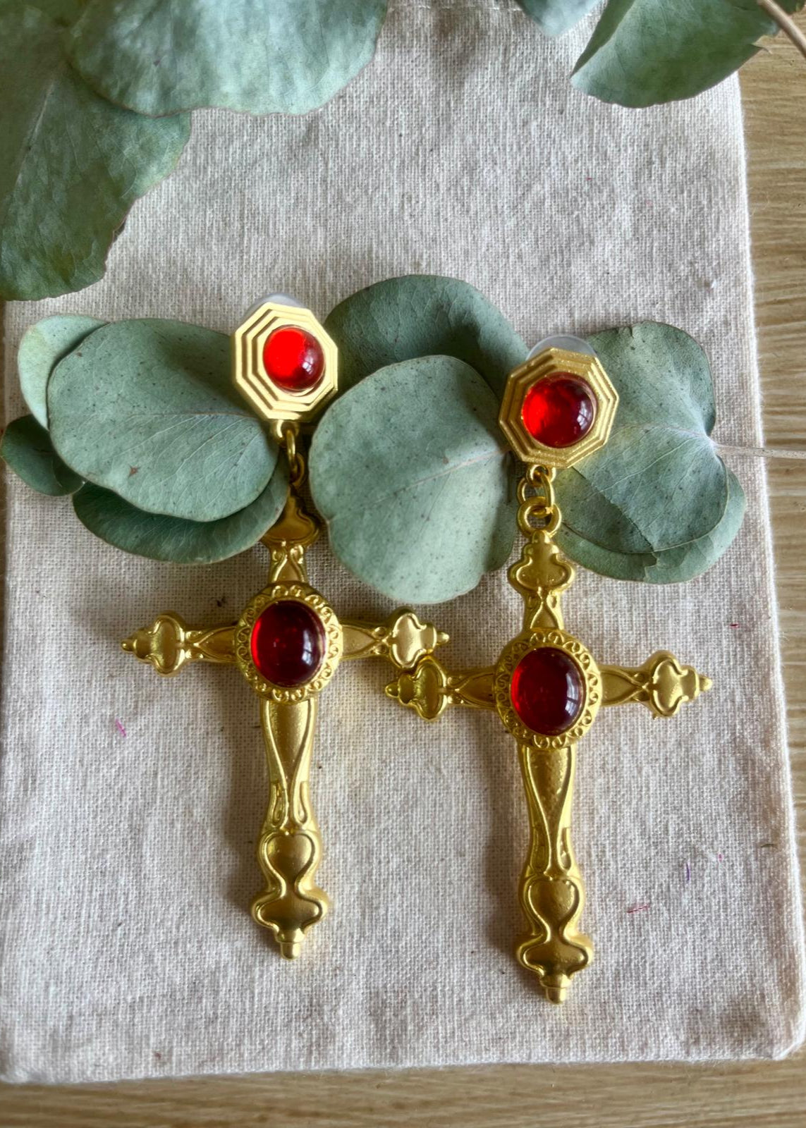 Pendientes Cruz Barroca