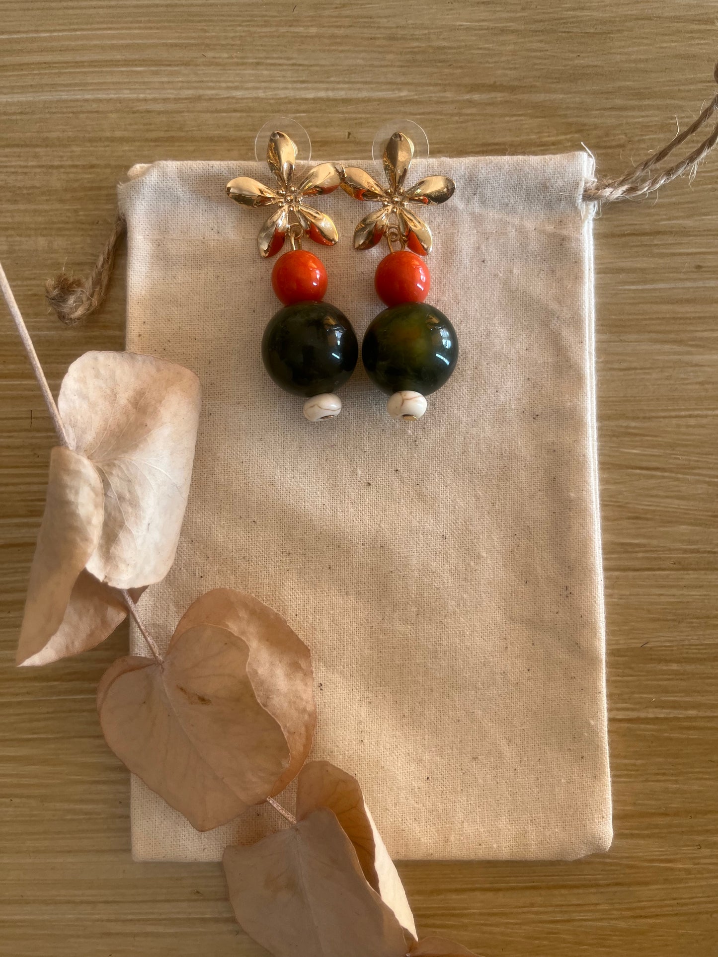 Pendientes Jazmín verde