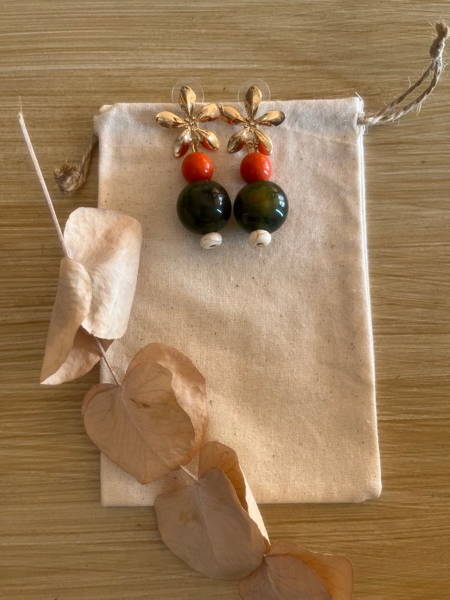 Pendientes Jazmín verde