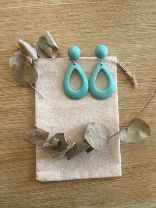 Pendientes Lola verde agua pastel
