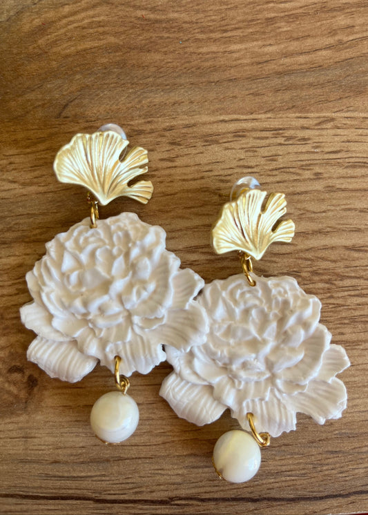 Pendientes Clavel Oro