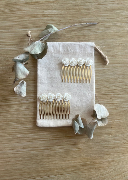 Peinas Rosas blanco