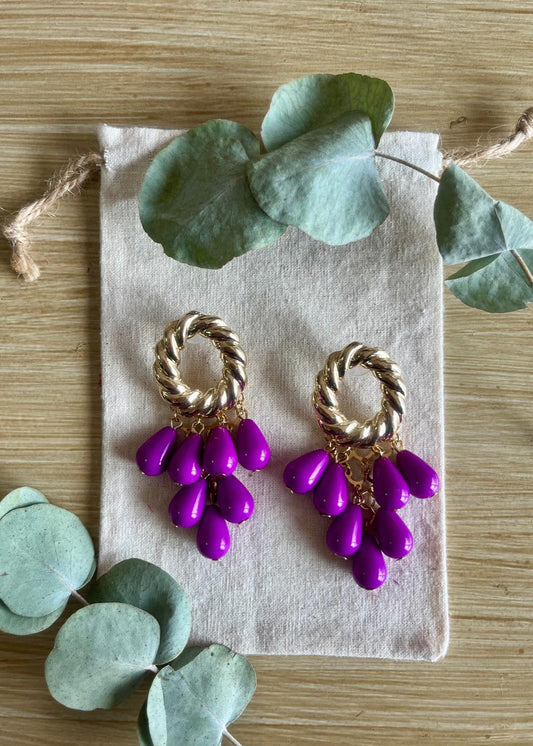 Pendientes Jartá Púrpura